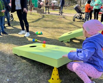 Sportiskās aktivitātes Lieldienās Kena parkā, 17.04.2022.