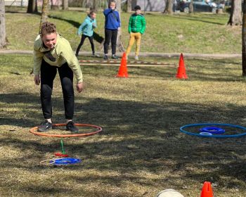 Sportiskās aktivitātes Lieldienās Kena parkā, 17.04.2022.