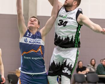 Jēkabpils novada atklātā čempionāta basketbolā pirmās spēles, 9.02.2025.