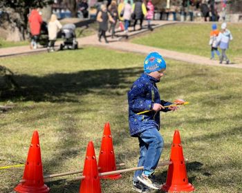 Sportiskās aktivitātes Lieldienās Kena parkā, 17.04.2022.