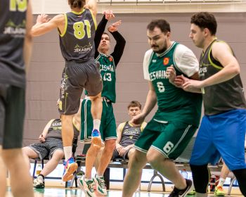 Jēkabpils novada atklātā čempionāta basketbolā pirmās spēles, 9.02.2025.