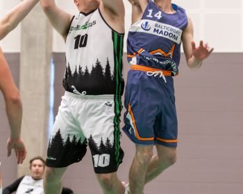 Jēkabpils novada atklātā čempionāta basketbolā pirmās spēles, 9.02.2025.