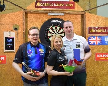 Jēkabpils Kauss 2022 šautriņmešanā, 16.-17.04.2022.