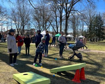 Sportiskās aktivitātes Lieldienās Kena parkā, 17.04.2022.
