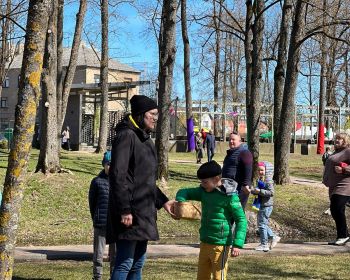Sportiskās aktivitātes Lieldienās Kena parkā, 17.04.2022.