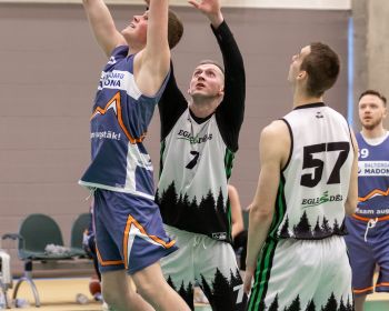 Jēkabpils novada atklātā čempionāta basketbolā pirmās spēles, 9.02.2025.