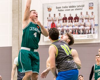 Jēkabpils novada atklātā čempionāta basketbolā pirmās spēles, 9.02.2025.