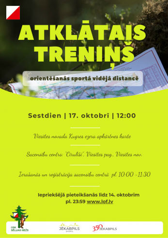 Atklātais treniņš orientēšanās sportā vidējā distancē