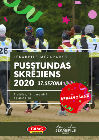 Pusstundas skrējiena apbalvošana