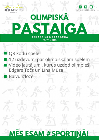 Olimpiskā pastaiga Jēkabpils Mežaparkā
