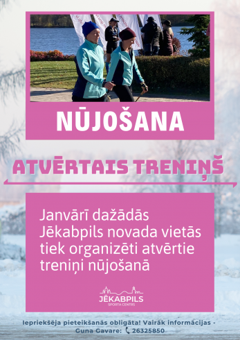 Atvērtais treniņš nūjošanā pie Laukezera