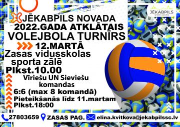 Jēkabpils novada atklātais volejbola turnīrs | Zasā