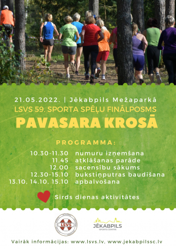 LSVS 59. sporta spēļu finālposms pavasara krosā