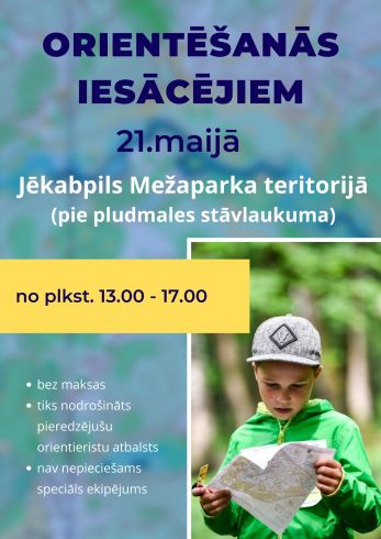 Orientēšanās iesācējiem Jēkabpils Mežaparkā