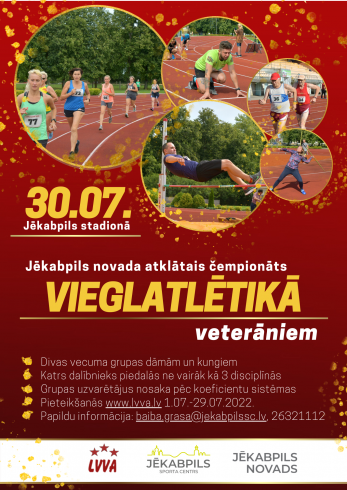 Jēkabpils novada atklātais čempionāts vieglatlētikā veterāniem