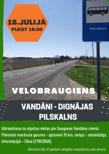 Vakara velobrauciens Vandānos