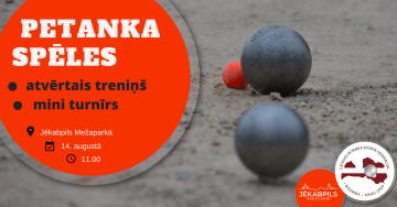 Petanka spēles atvērtais treniņš