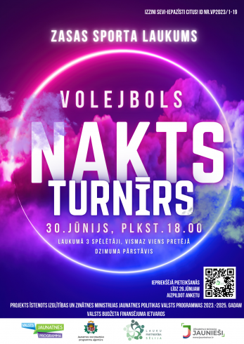 Nakts turnīrs volejbolā Zasā