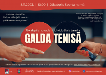 Jēkabpils novada turnīrs galda tenisā