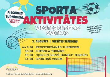 Sportiskās aktivitātes Viesītes pilsētas svētkos