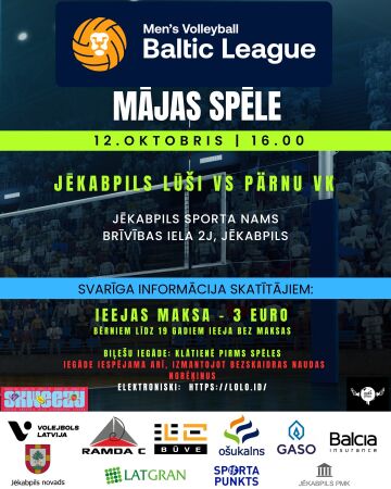 BVVL: Jēkabpils Lūši - Parnu VK