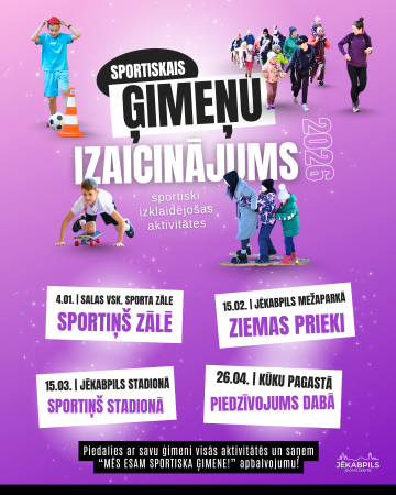 Sportiskais ģimeņu izaicinājums | Sportiņš zālē