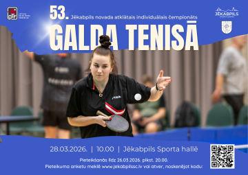 53. Jēkabpils novada atklātais individuālais čempionāts galda tenisā