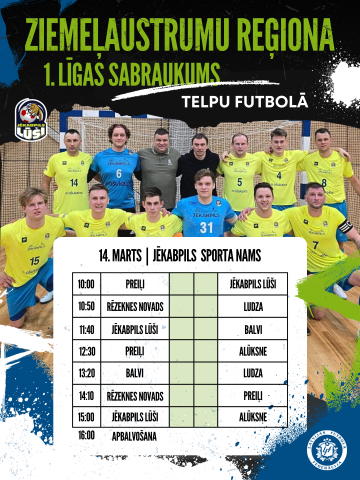 Ziemeļaustrumu reģiona 1. līgas sabraukums telpu futbolā