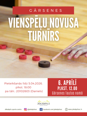 Gārsenes vienspēļu novusa turnīrs