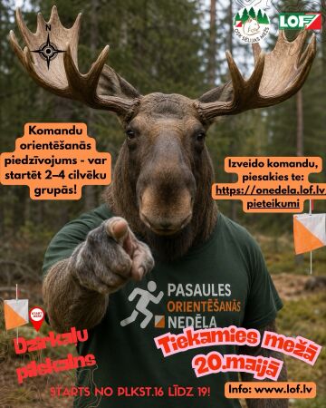 Komandu orientēšanās Dzirkaļu pilskalnā