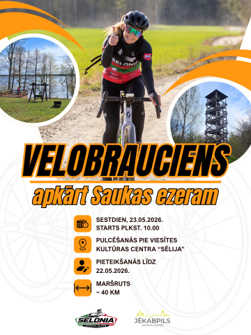 Velobrauciens apkārt Saukas ezeram