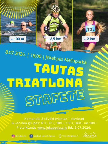 Tautas triatlona stafete 2026