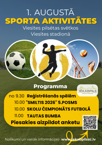 Sportiskās aktivitātes Viesītes pilsētas svētkos