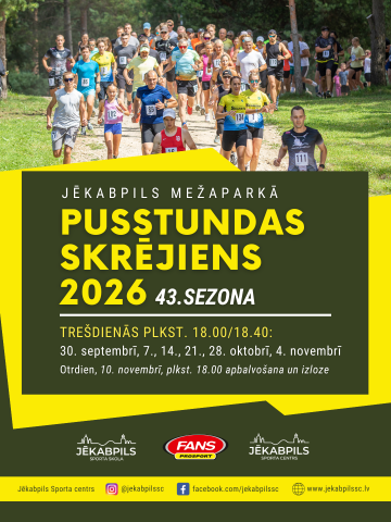 Pusstundas skrējiens 2026 | 3. kārta