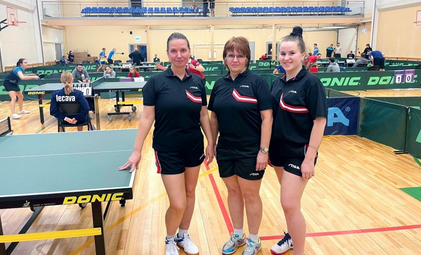 Jēkabpilietes turpina cīņas Latvijas komandu čempionātā galda tenisā