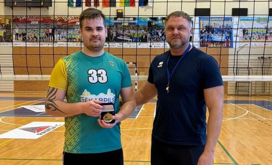  Jēkabpils novada volejbola čempionātā par Aknīstes komandas labāko spēlētāju kļūst Arvis Freimanis