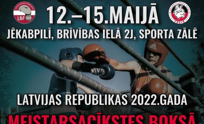 Sporta namā risināsies LR Meistarsacīkstes boksā junioriem un skolēniem