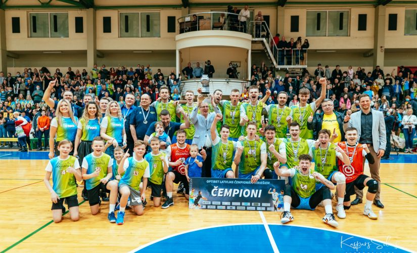 SK “Jēkabpils Lūši” volejbolisti izcīna Latvijas čempionāta zelta medaļas