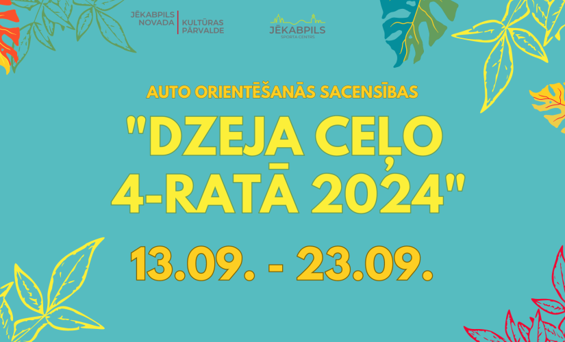 Dzejas dienu ietvaros Jēkabpils novadā notiks auto orientēšanās sacensības “Dzeja ceļo 4-ratā 2024”