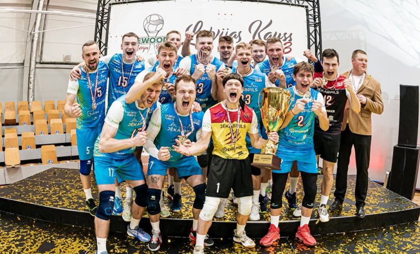 “Cewood” Latvijas kausu iegūst SK “Jēkabpils Lūši” volejbolisti