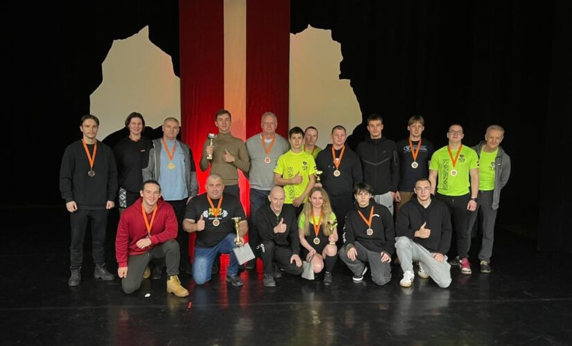 Jēkabpils Sporta centra komandai – 2. vieta Latvijas kausa kopvērtējumā spiešanā guļus