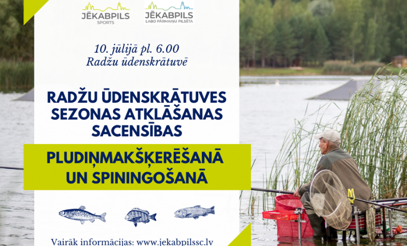 Radžu ŪK notiks sacensības pludiņmakšķerēšanā un spiningošanā