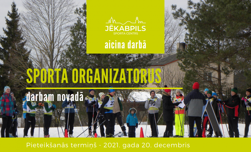 Jēkabpils sporta centrs aicina darbā sporta organizatorus darbam novadā